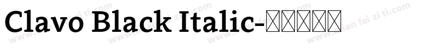 Clavo Black Italic字体转换